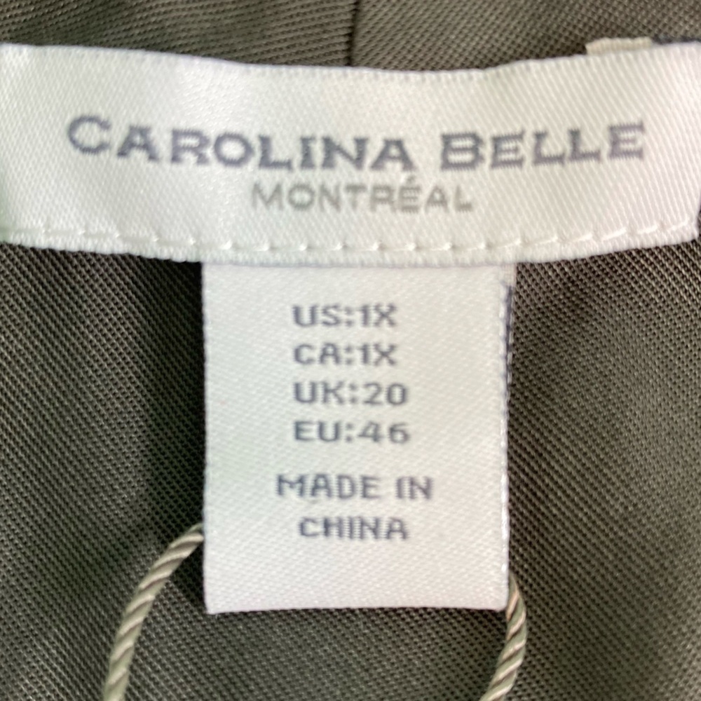 Carolina Belle Montreal Waterfall Open Front Draped Mixed Media Jacket (Size 1X) - Picture 12 of 13